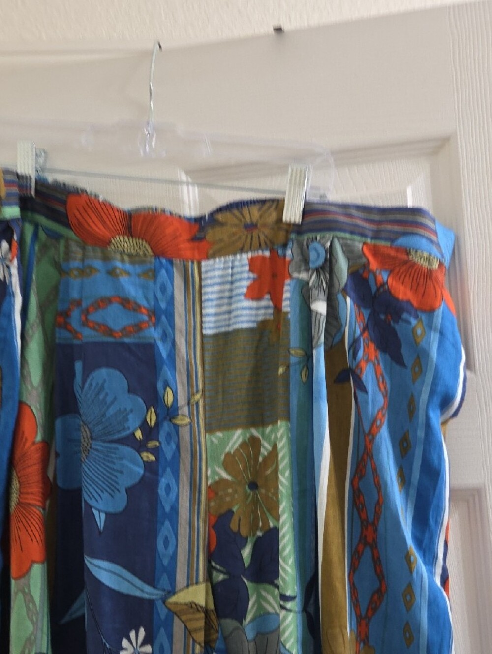 Ashley Stewart Blue Multi Floral Wide Leg Pants - Picture 3 of 6